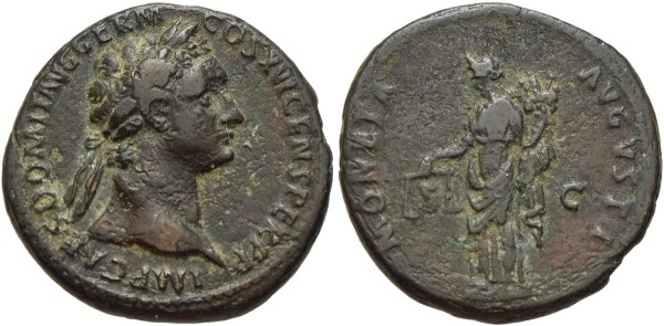 Münze-römische-Kaiserzeit-Domitianus-As-92-94-Rom-Moneta-VIA12567