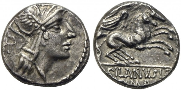 Münze-Antike-Rom-Republik-Iunius-Silanus-Denar-VIA11250