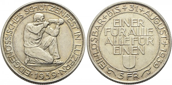 Münze-Schützentaler-Schweiz-Luzern-5-Franken-VIA11248